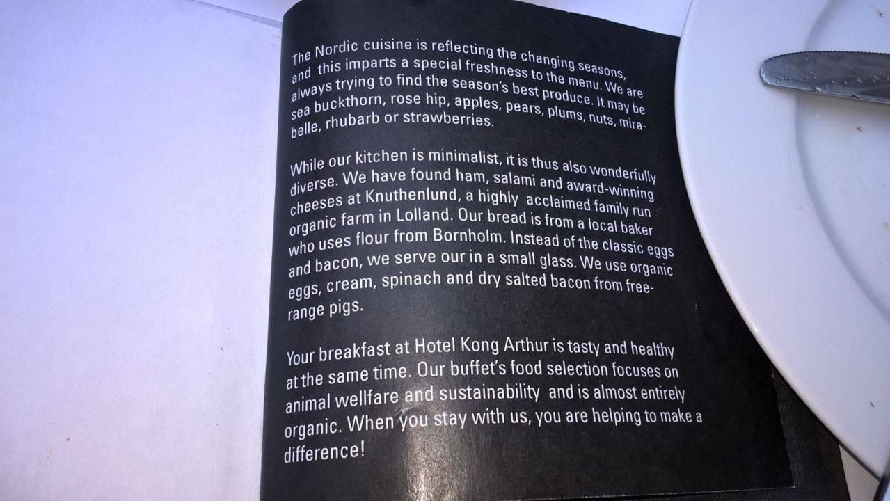 Gästeinfo über das Frühstücksbuffet 1 Hotel Kong Arthur