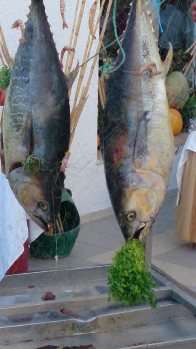 Fisch wird frisch gegrillt Hotel El Mouradi Djerba Menzel