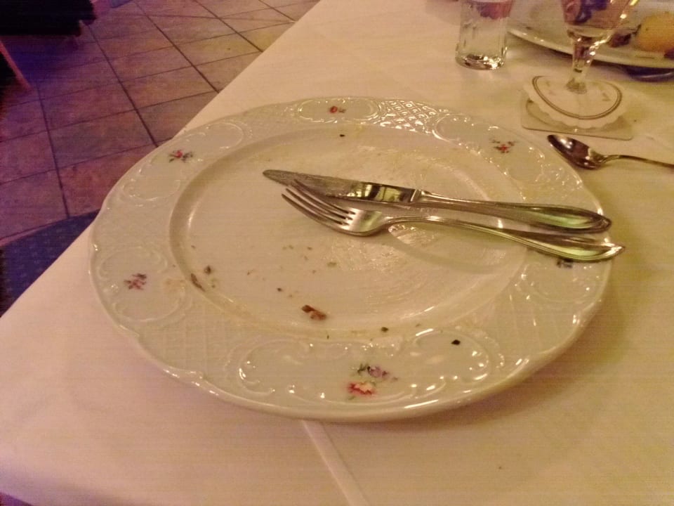 Alles aufgegessen!! es war so gut. Hotel Pistono