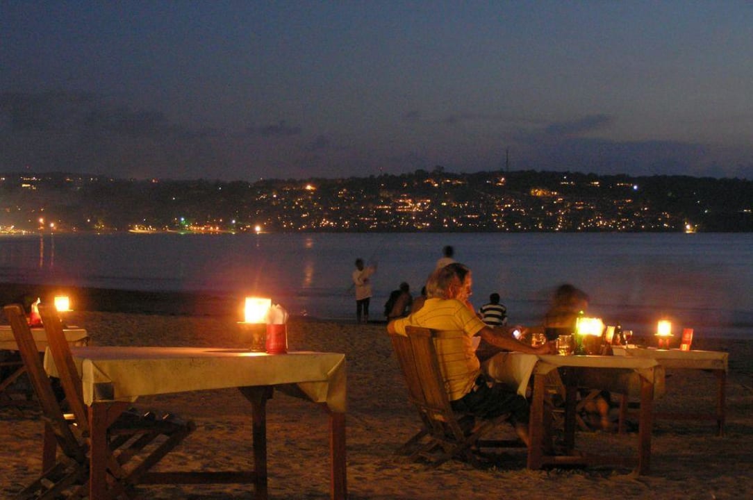 Night view from fish restaurants Hotel Keraton Jimbaran Resort