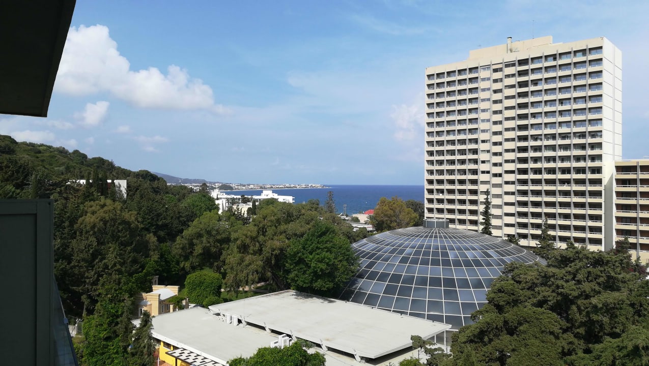 Meerblick vom Balkon Zimmer 509 Dionysos Hotel