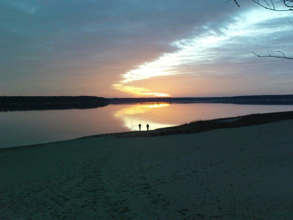 Helenesee Sonnenuntergang Helenesee Bungalowvermietung Wannicke