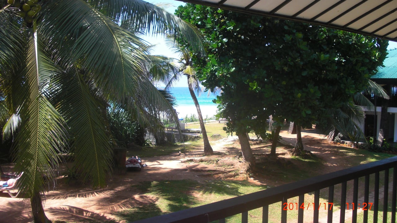 Ausblick aus dem Hotellzimmer. Hotel Koggala Beach
