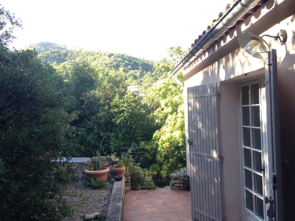 Blick von unserer Terrasse Hotel La Bergerie St. Gens