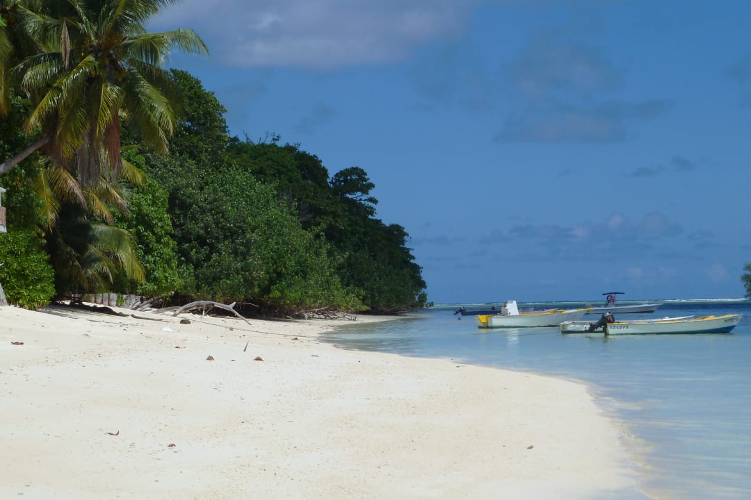 Strandabschnitt Tauchschule La Digue Island Lodge