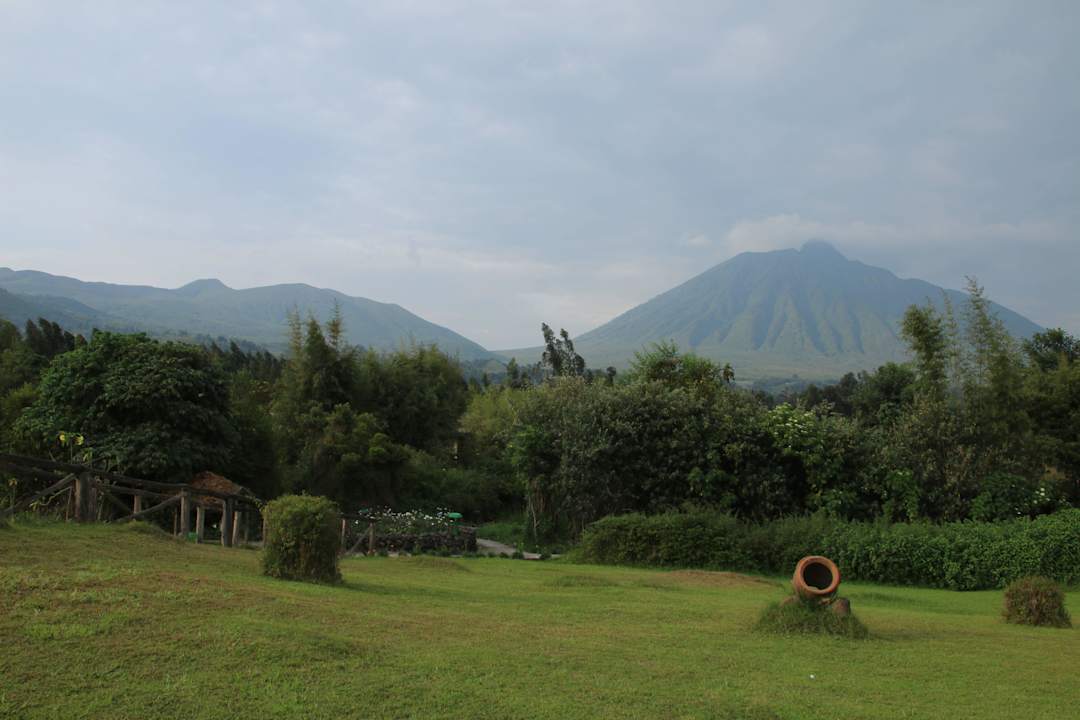 Blick auf die Vulkane Gorilla Montain View Lodge