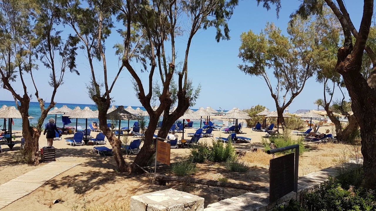 Blick zum Strand Phãea Cretan Malia