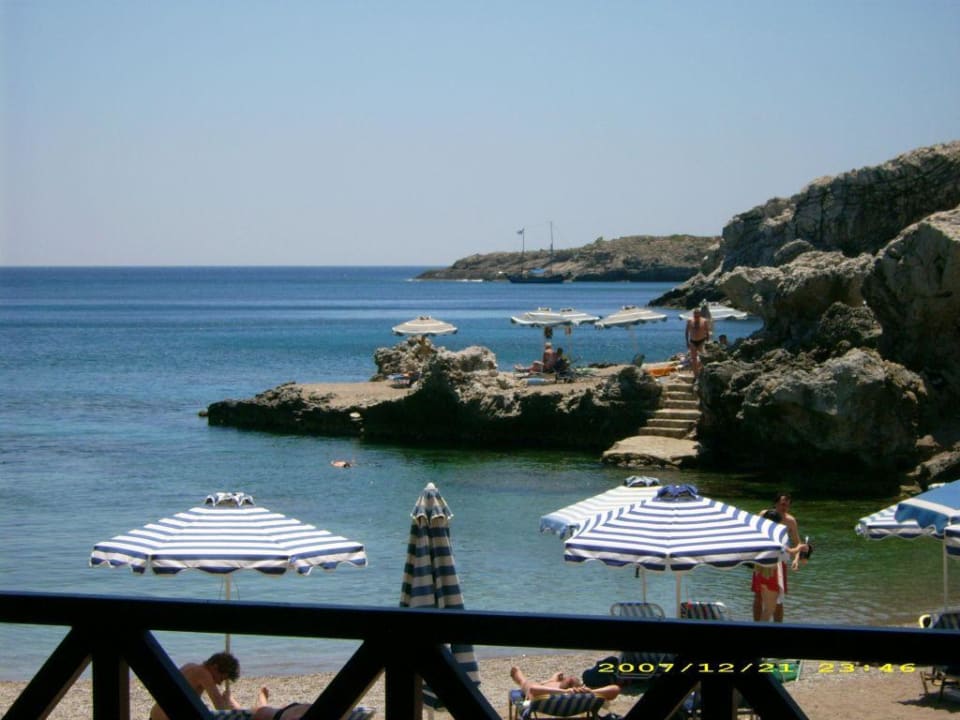 Blick aus Strandtaverne Hotel Kalithea Horizon Royal