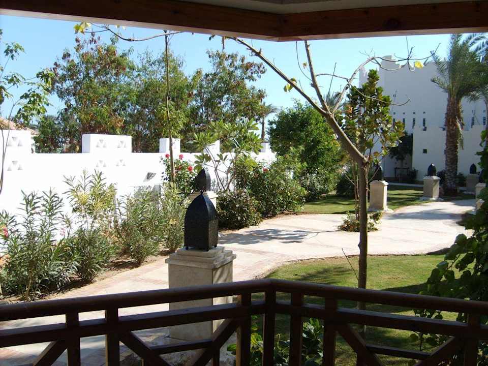 Der Garten von der Terrasse Ghazala Gardens