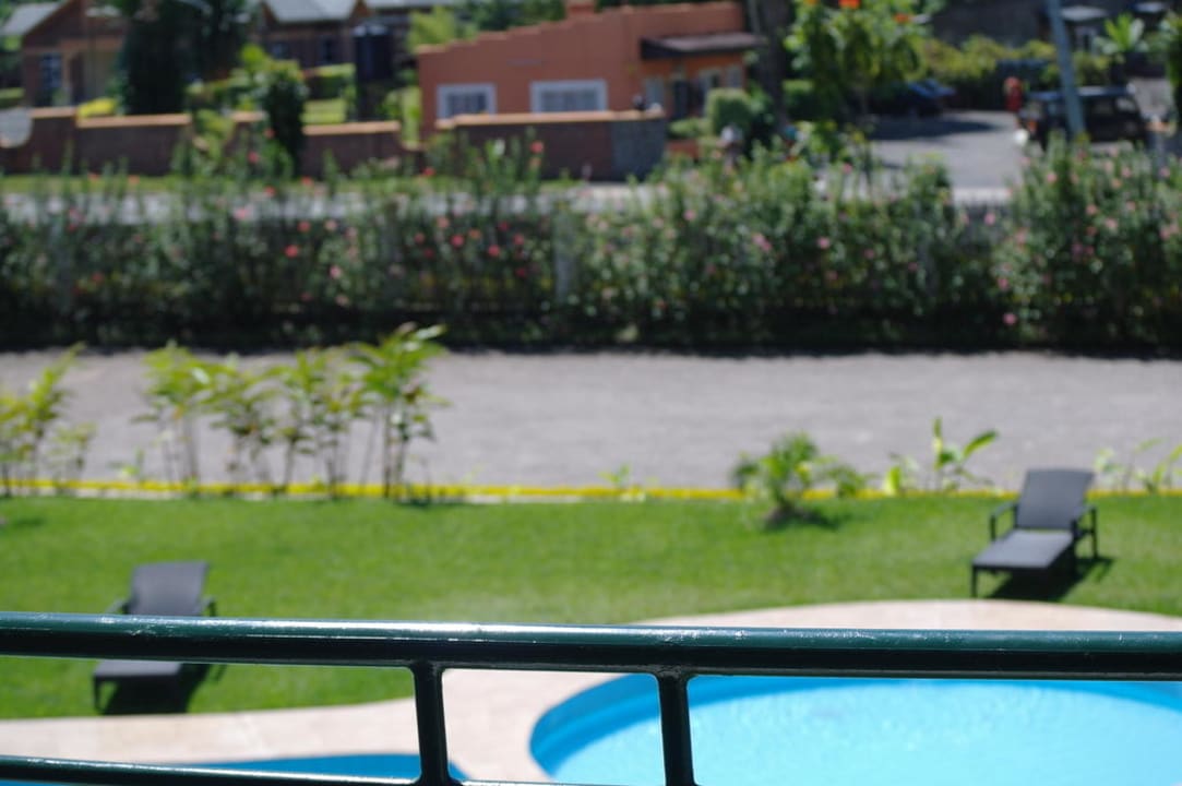 Die Aussicht vom Balkon Gorillas Volcanoes Hotel