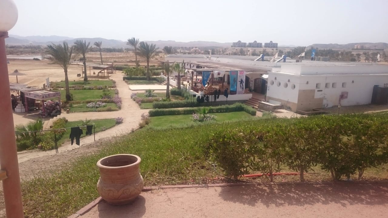 Blick auf Tauchbasis Three Corners Equinox Beach Resort