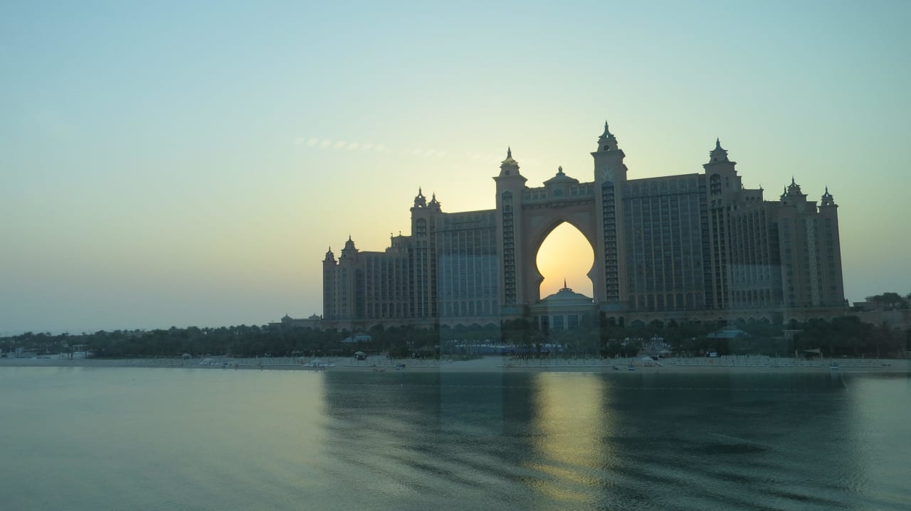 Blick von der Bahn aus Atlantis, The Palm