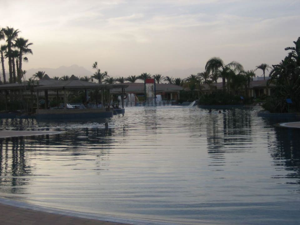 Sundowner Pool und Bar nach Sonnenuntergang Pickalbatros Golf Beach Resort