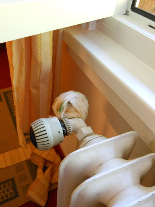 Heizungsventil provisorisch geflickt Gasthaus Löffelschmiede