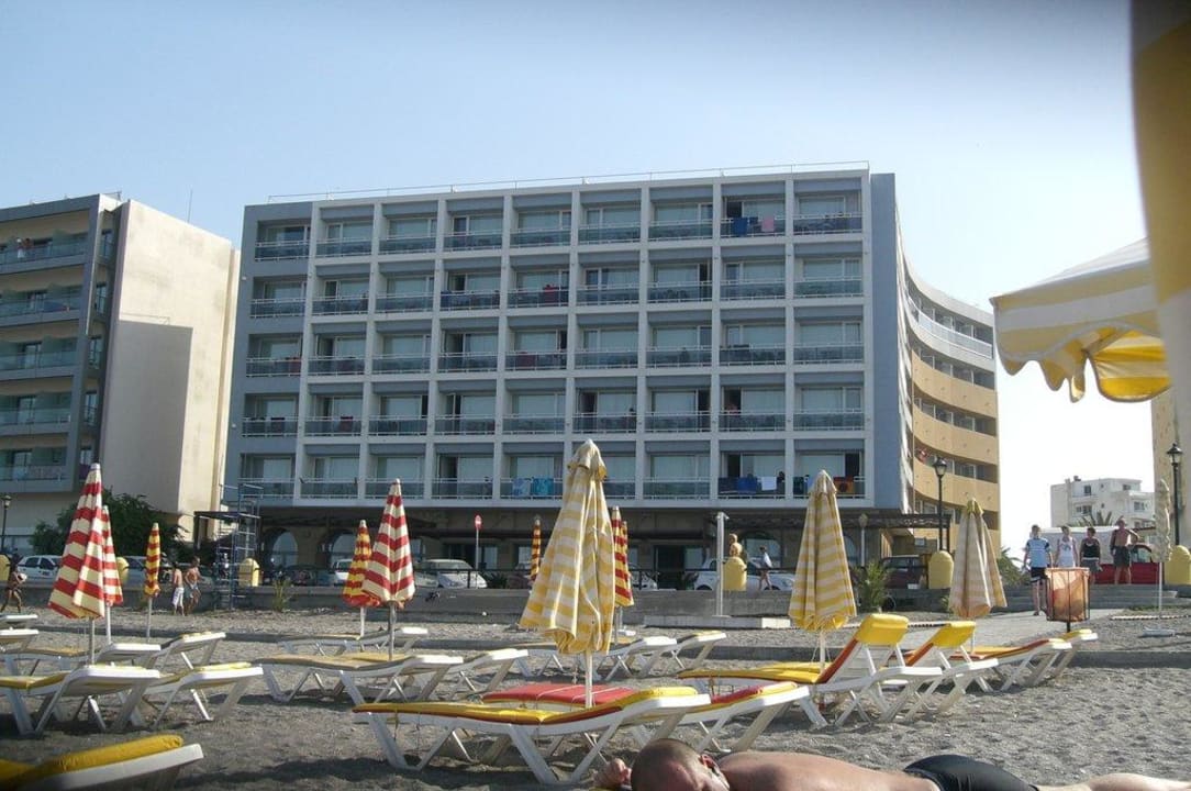 Blick vom Strand Ibiscus Hotel Rhodos