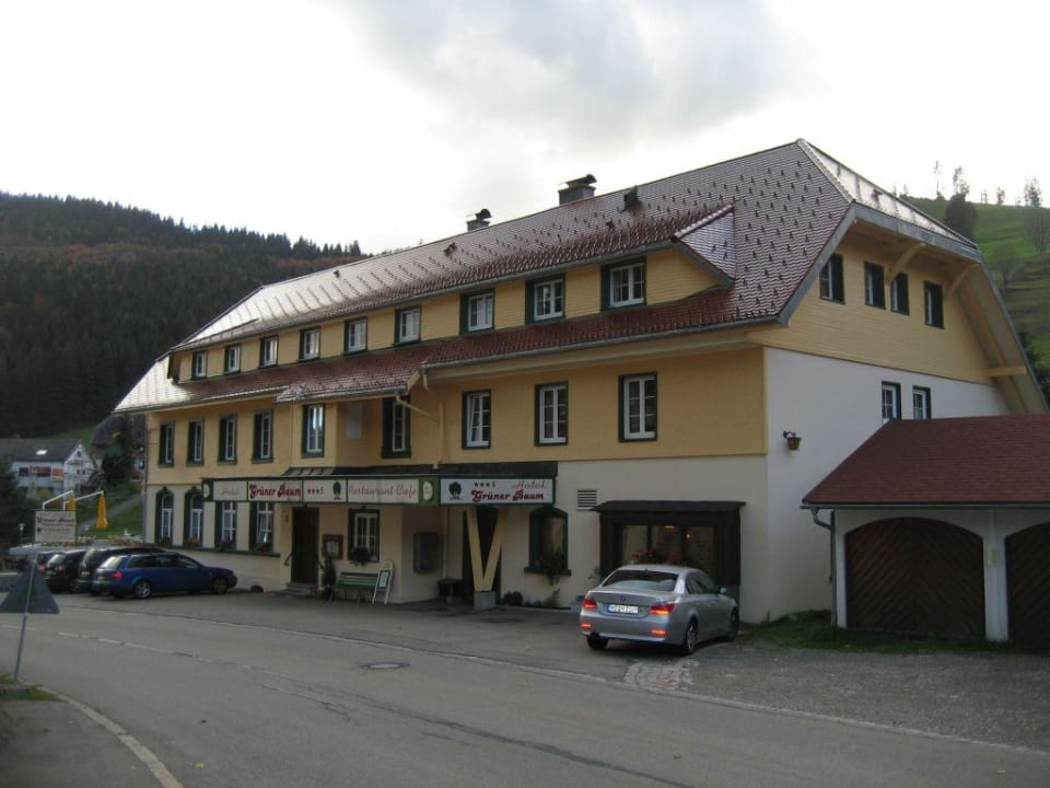 Blick von der Strasse Naturparkhotel Grüner Baum