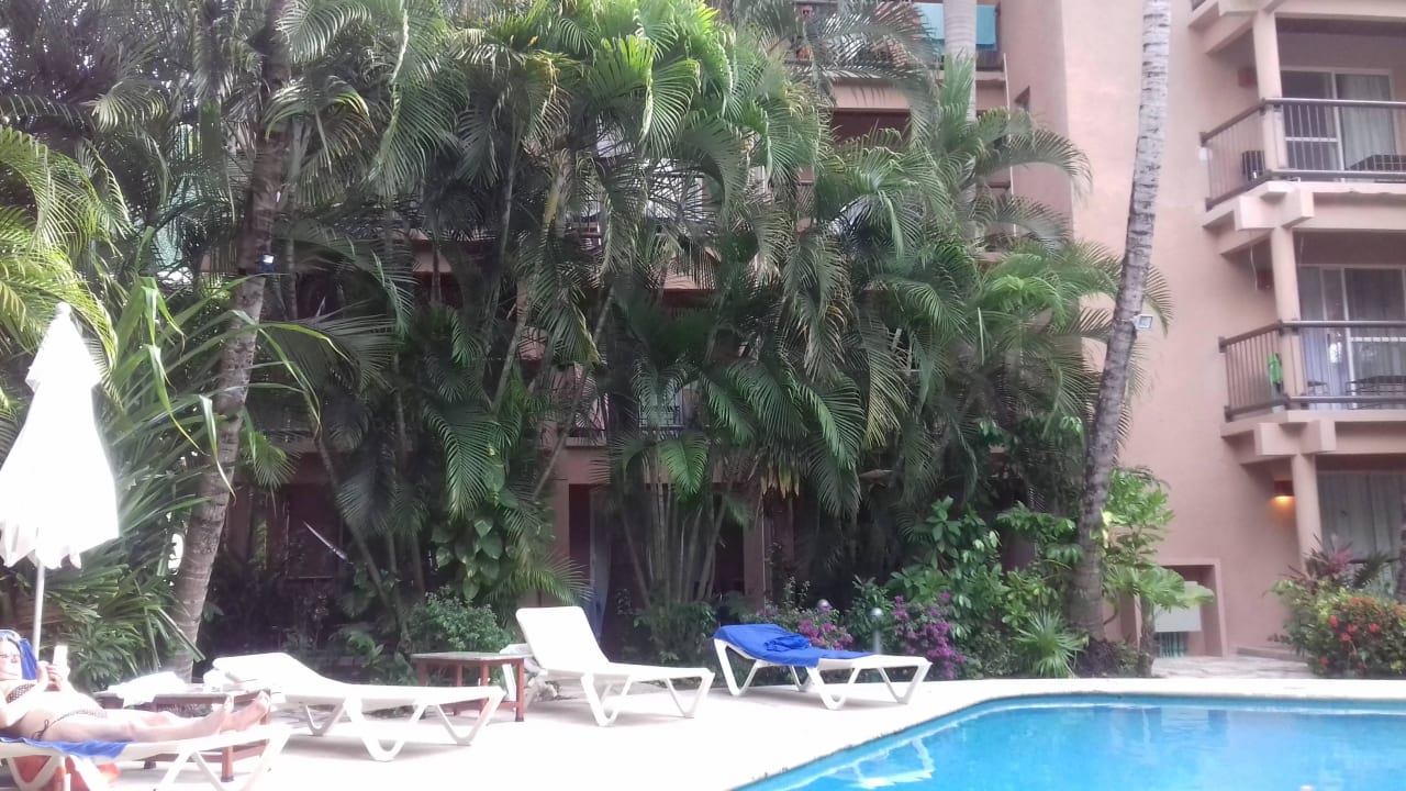 Blick vom Pool auf unser Zimmer Tukan Hotel Playa del Carmen