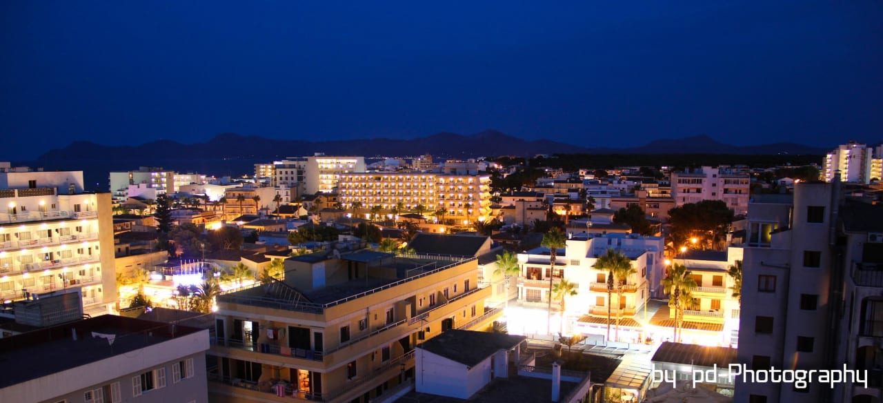 Blick über Can Picafort vom Hotelzimmer aus Grupotel Montecarlo