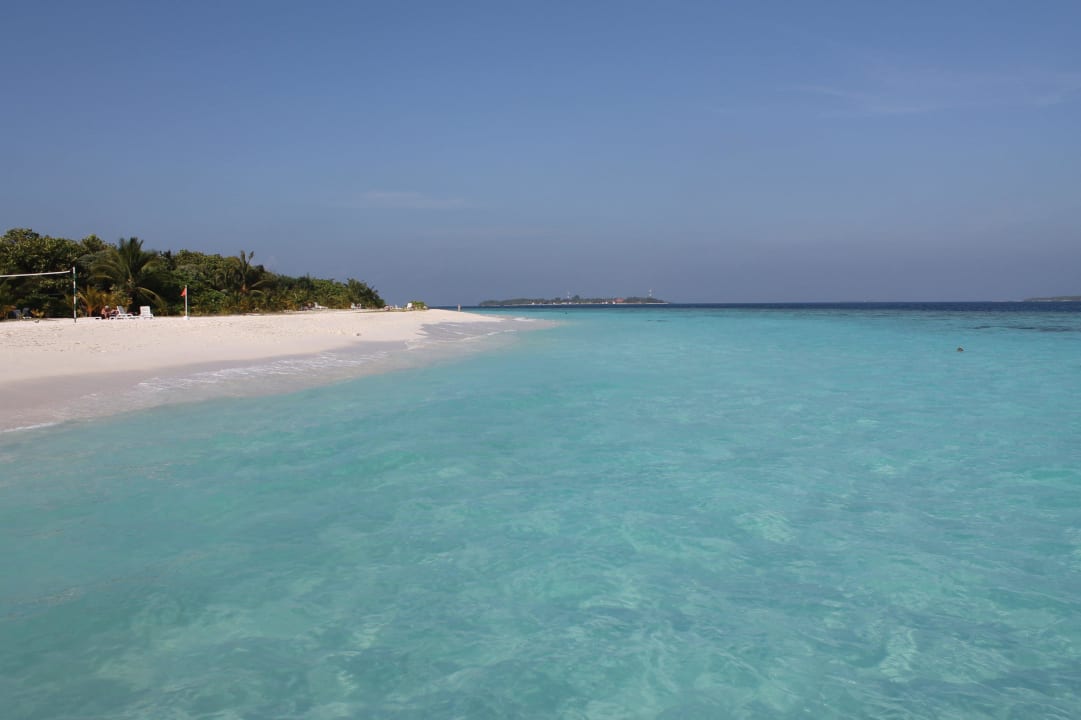 Blick vom Steg aus Richtung Bungalos 101-168 Adaaran Select Meedhupparu Island Resort - Premium All Inclusive