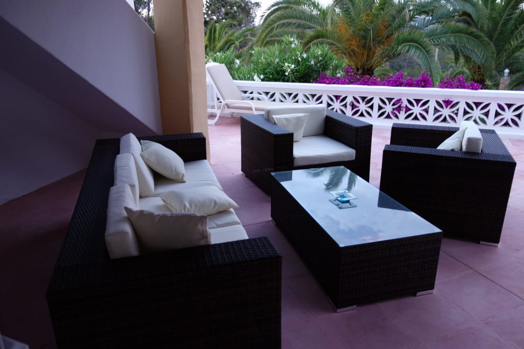 Eine der beiden Terrassen im "Himalaya" Hacienda Encanto del Rio