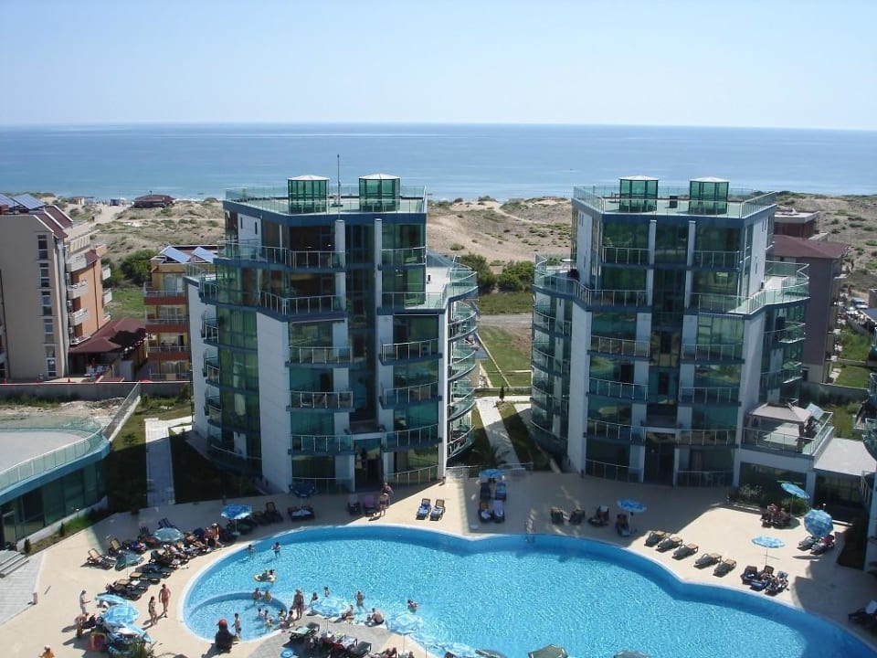 Blick zum Strand North Beach Hotel Grand Primorsko Beach