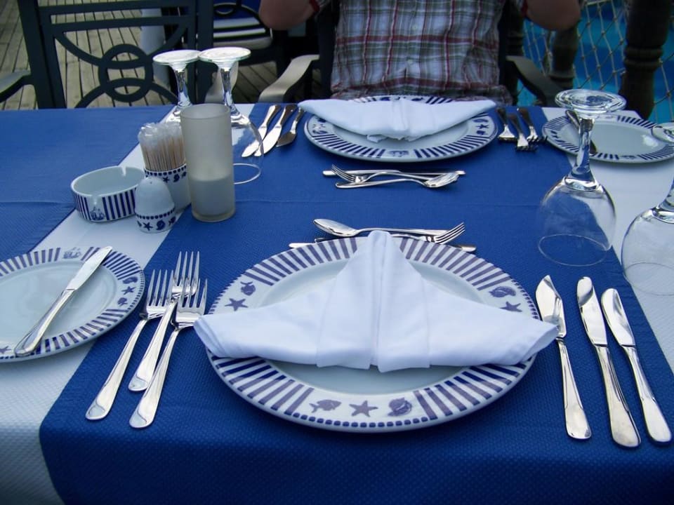 Das Gedeck im Fischrestaurant Can Garden Resort