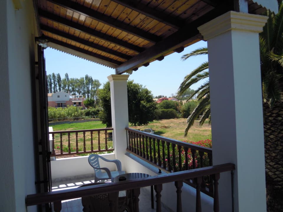 Blick vom Balkon  Acharavi Beach Hotel