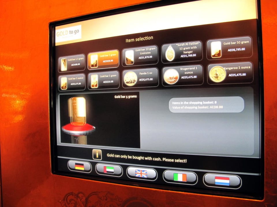 Goldautomat  iin der Lobby Emirates Palace Mandarin Oriental