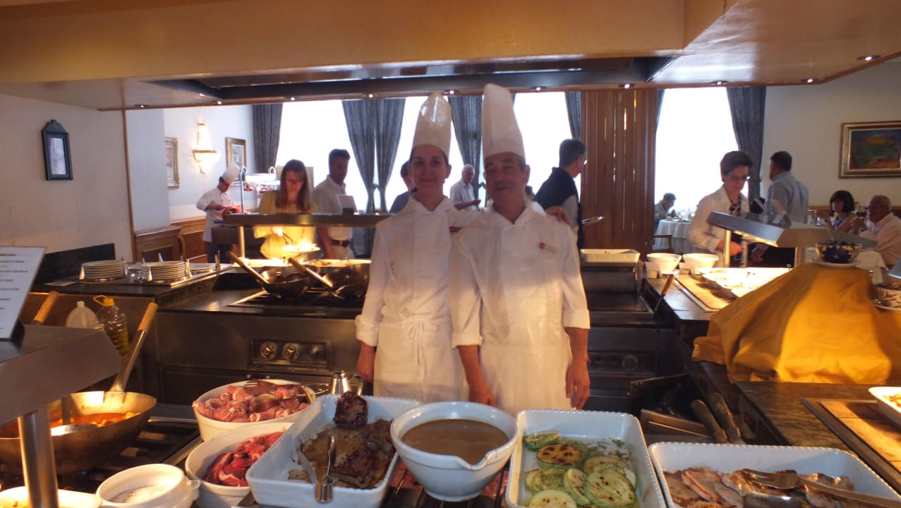 Blick auf die fleißigen Köche Hotel Riu Palace Tenerife