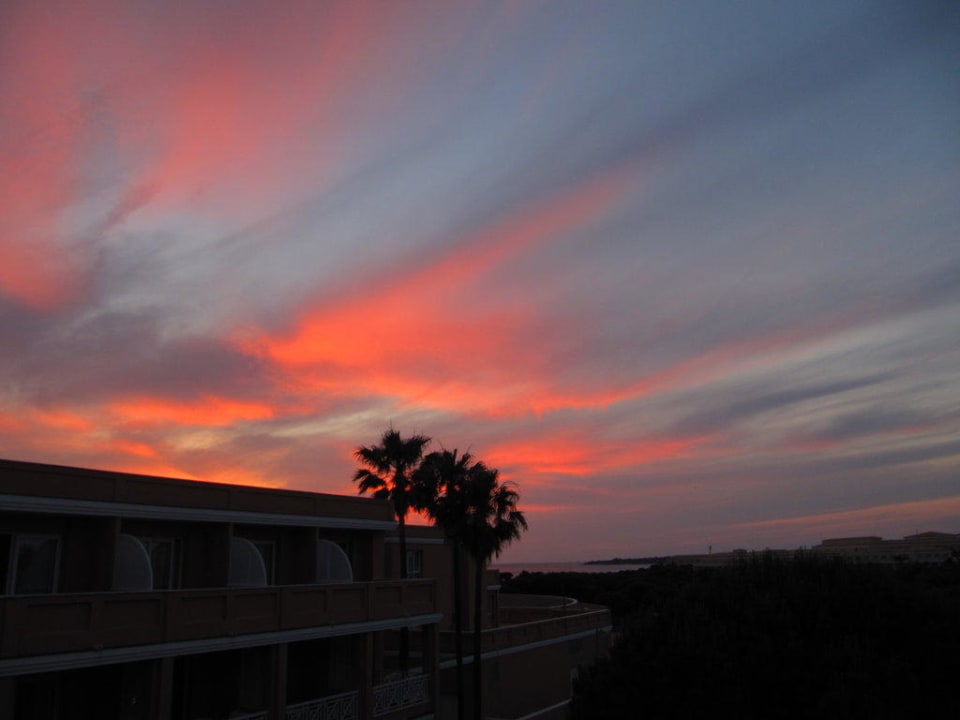 Sonnenuntergang vom Hotelzimmer-Balkon Hipotels Playa la Barrosa