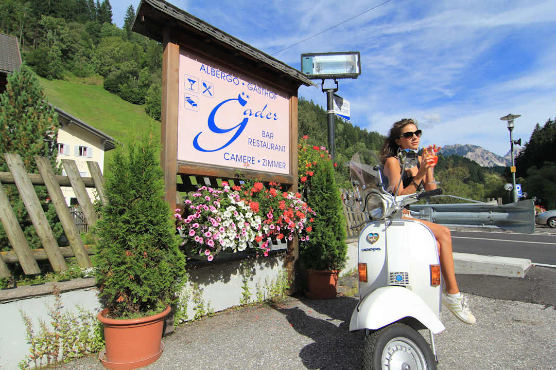 Ausblick zum Unesco World Heritage Dolomiti Gasthof Gader