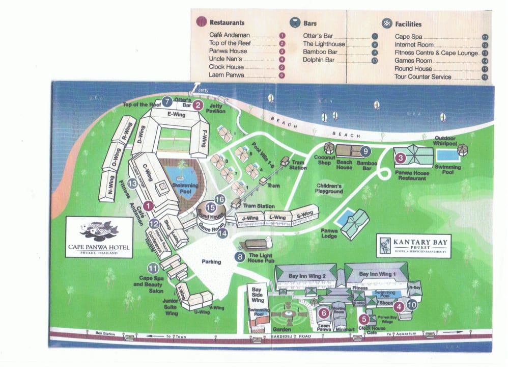 Karte vom Cape Panwa  Cape Panwa Hotel