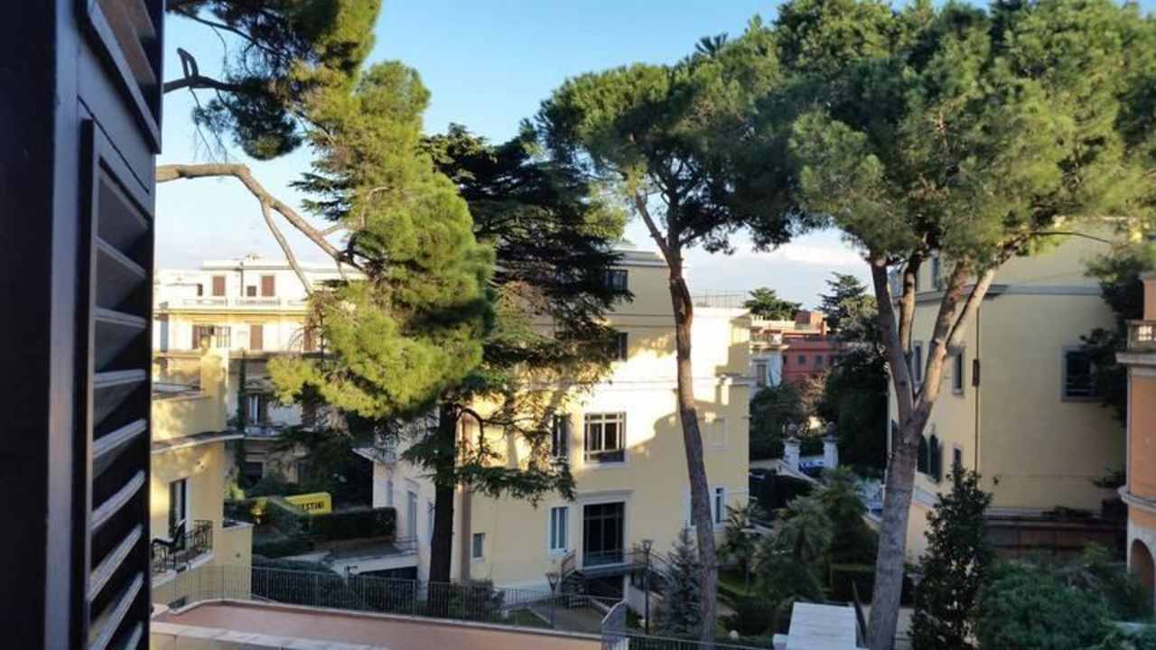 Vom Zimmerfenster aus Hotel Rome Garden