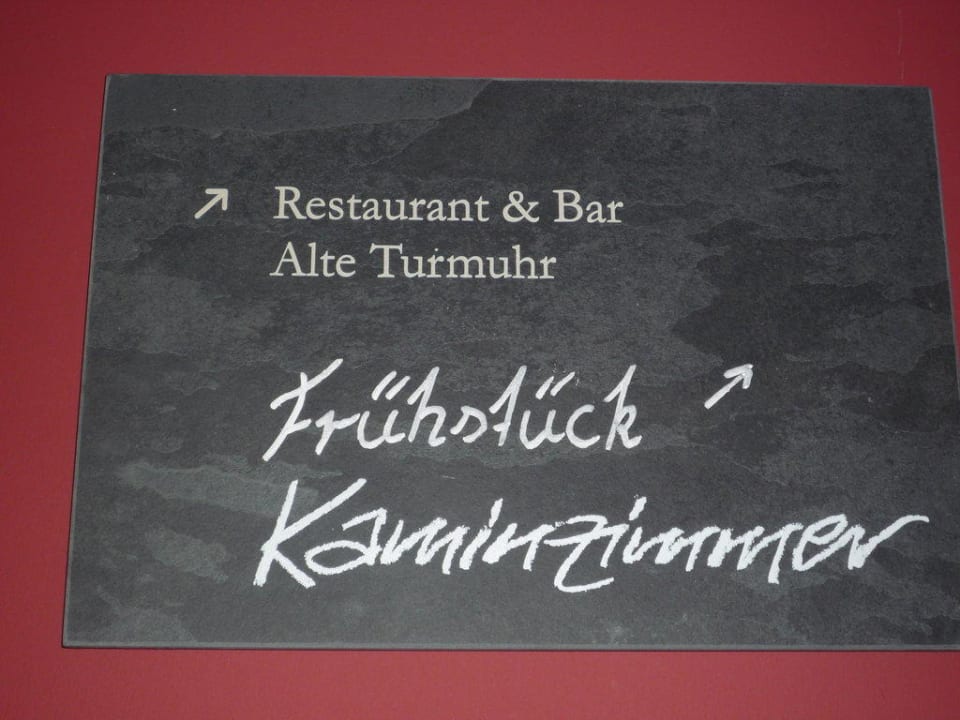 Hinweisschilder - Liebe zum Detail Hotel Schloss Waldeck