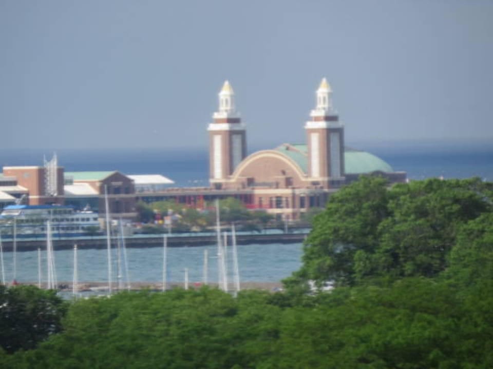 Blick aus dem Fenster. Navy Pier Best Western Hotel Grant Park