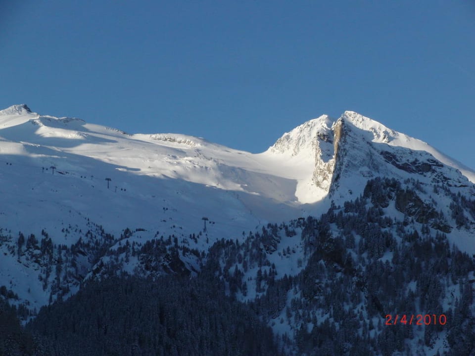 Ausblick vom Balkon zum Gletscher Hotel Klausnerhof
