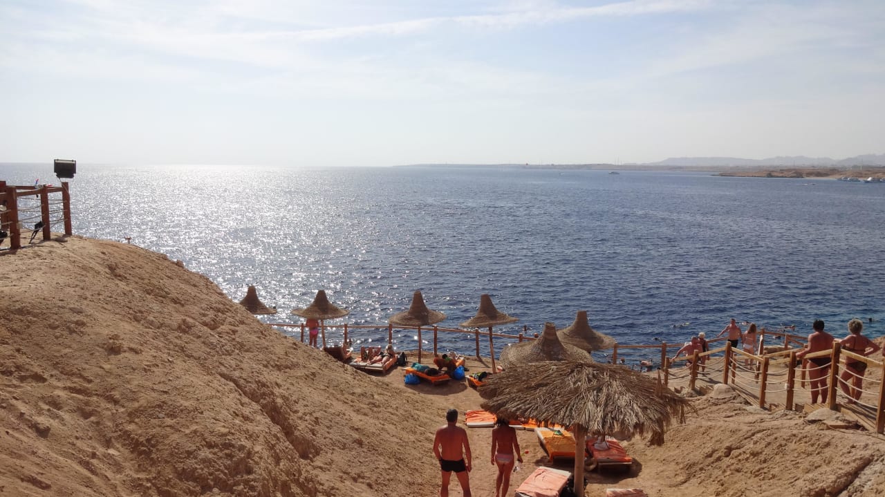Ein kleiner Teil des Riffs mit Abgang ins Meer Sharm Resort