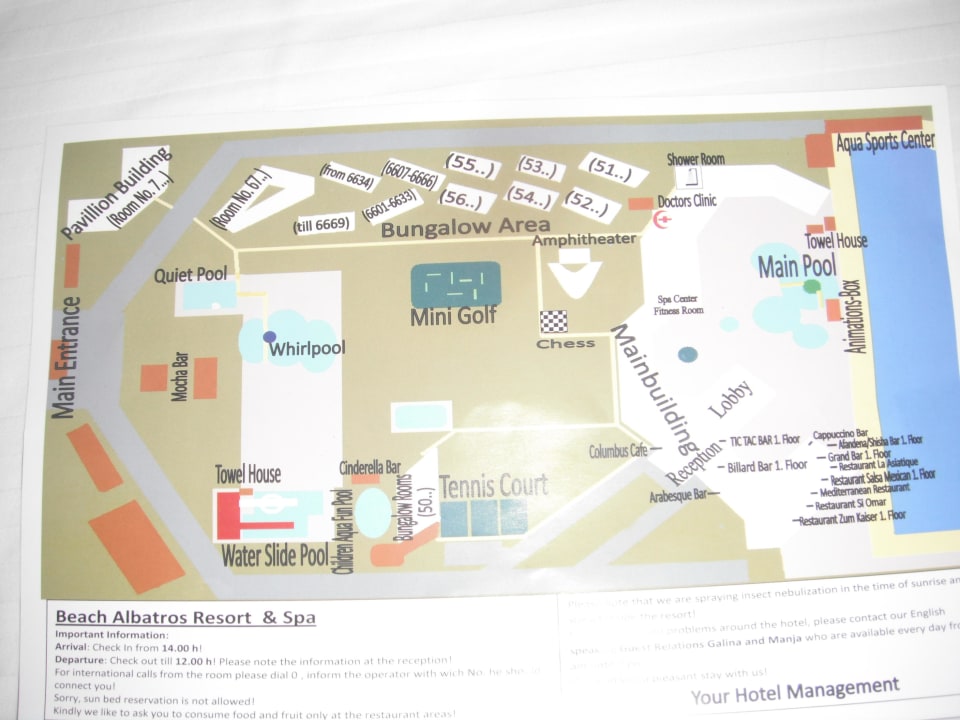 Hotel Plan Beach Albatros Resort