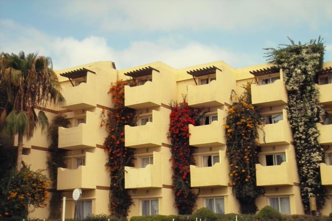 Blick vom Pool zum Hotel Best Western Odyssee Park Hotel