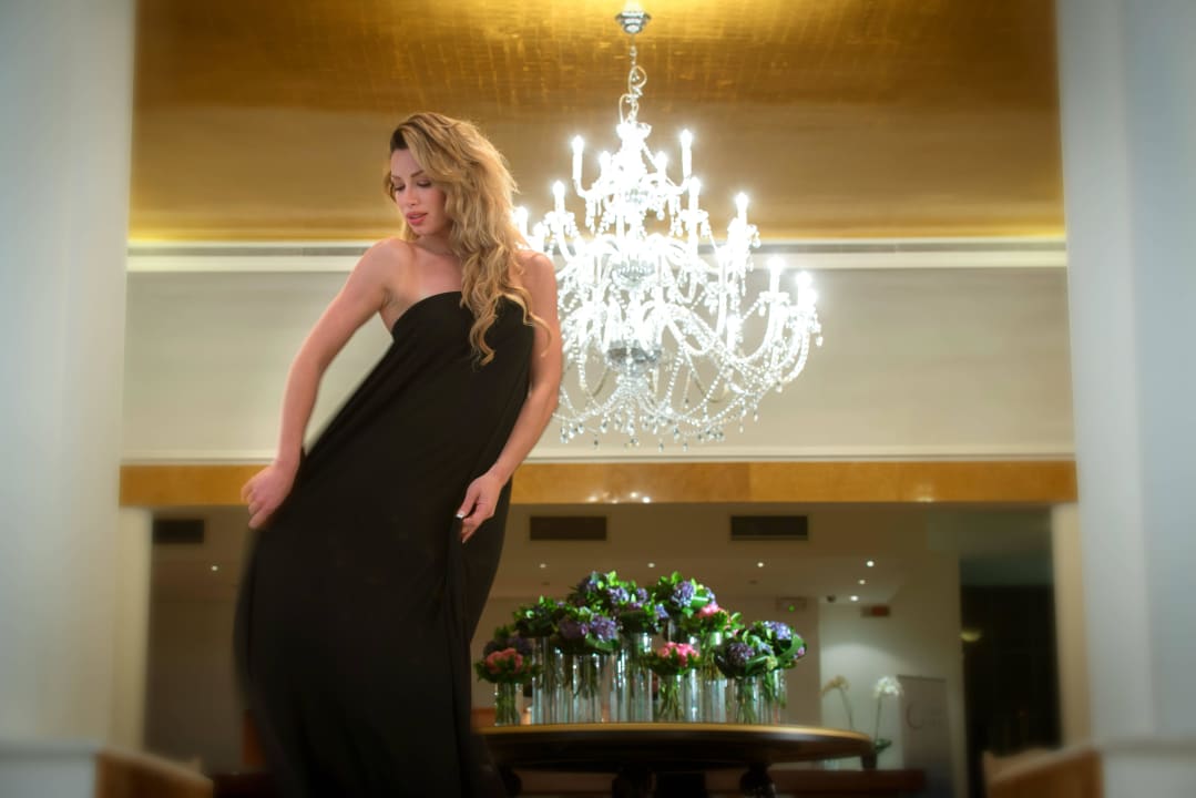 Lobby night view Bella Beach Hotel