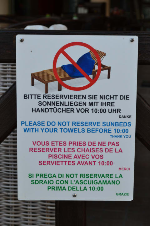 Sind Übersetzungen in 4 Sprachen noch zu wenig? Hotel Kalithea Horizon Royal