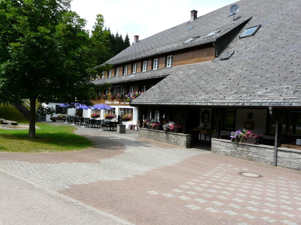 Hoteleingang von der Straßenseite Schwarzwaldgasthof Hotel Zum Löwen - Unteres Wirtshaus