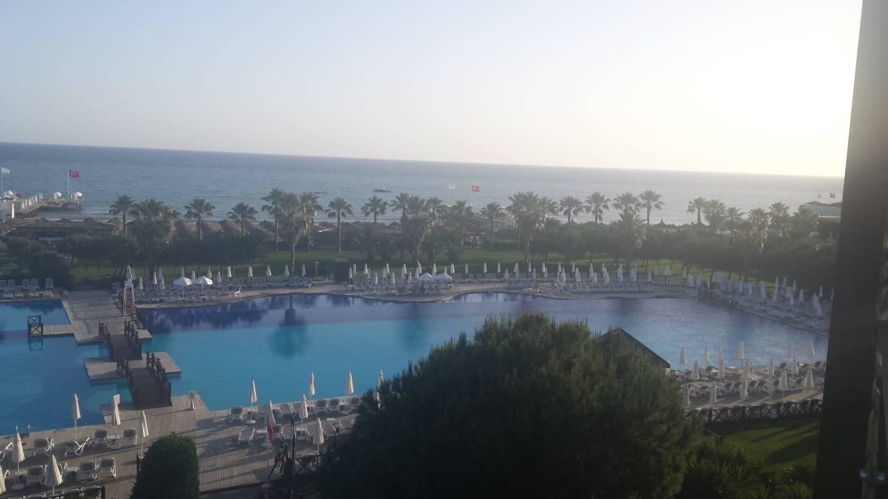 Ausblick Zimmer 1181 Haupthaus, auf Familienpool Voyage Belek Golf & Spa