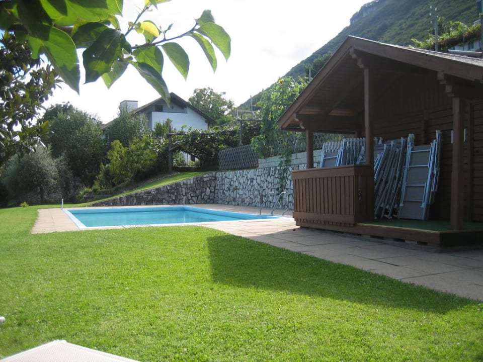 Der Pool im großen Garten  Garni Hotel Ritterhof