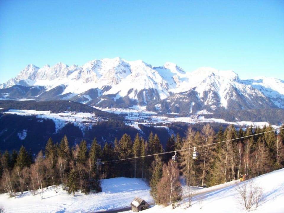 Ausblick auf den Dachstein Berggasthof Jager
