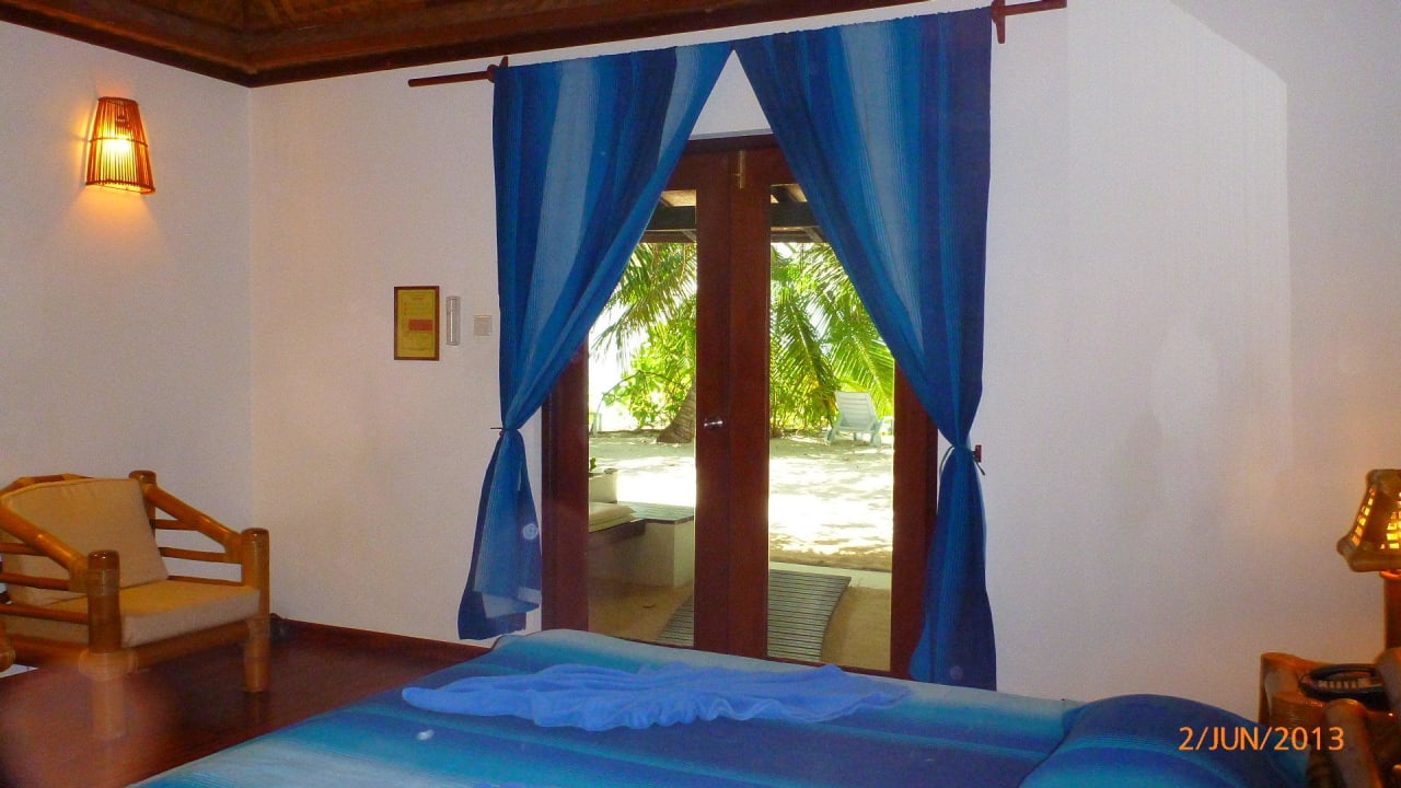 Schöne Aussicht vom Bett Angaga Island Resort