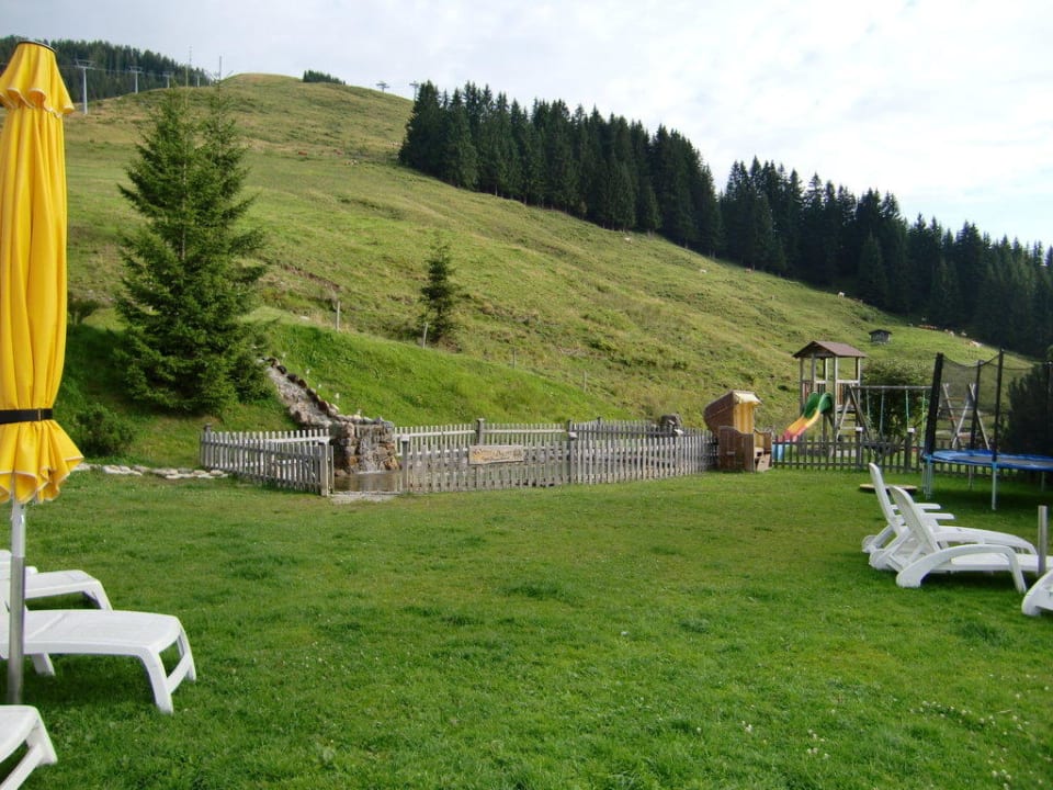Blick zum Hundepool Hotel Müllneralm - das Hundeparadies