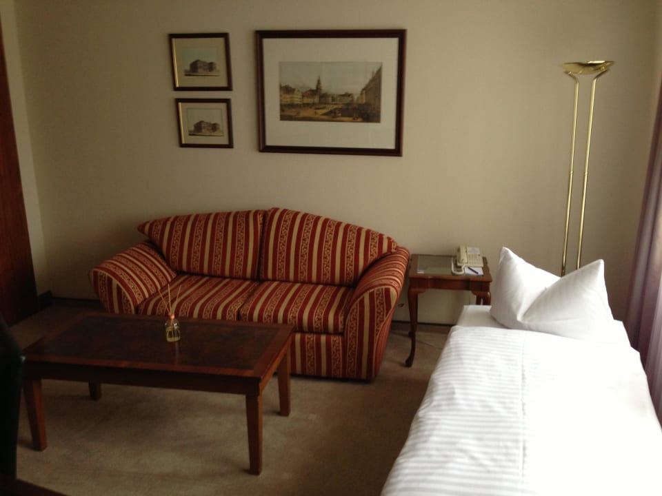 Schlafmöglichkeit in der Suite Hilton Dresden