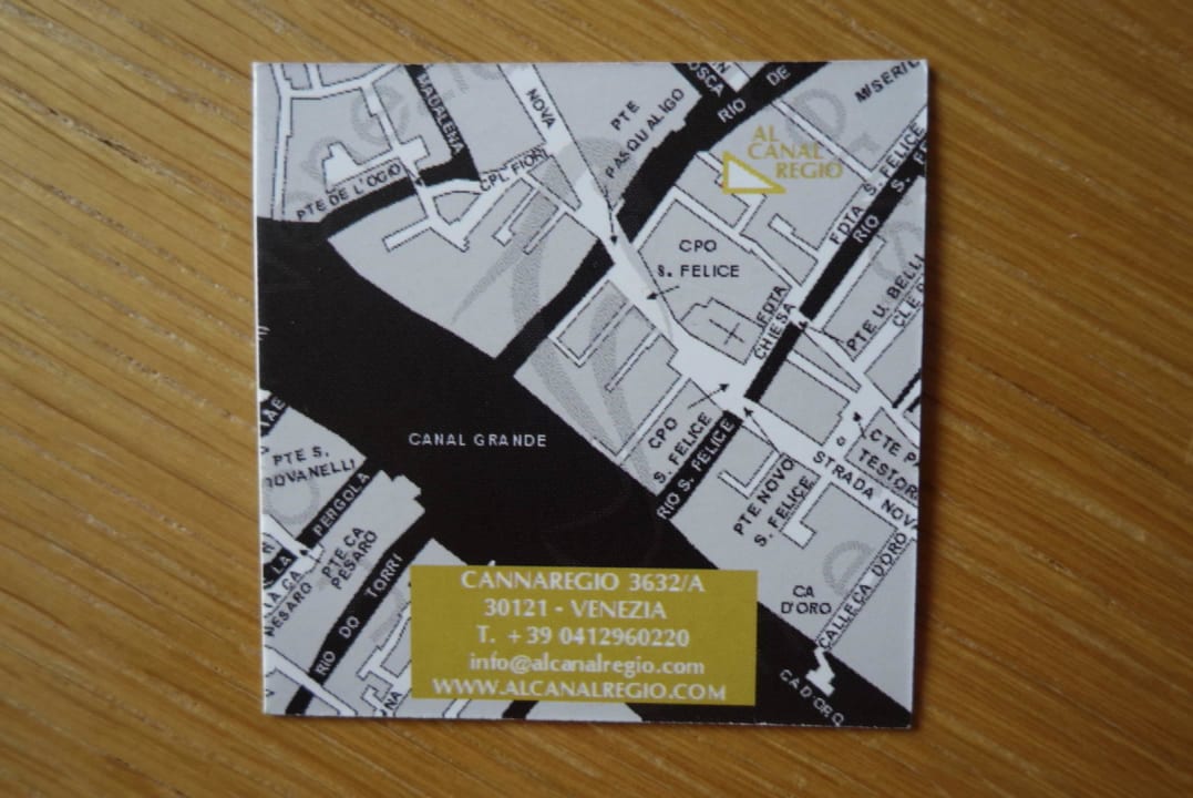 Visitenkarte 2016 Hotel Al Canal Regio