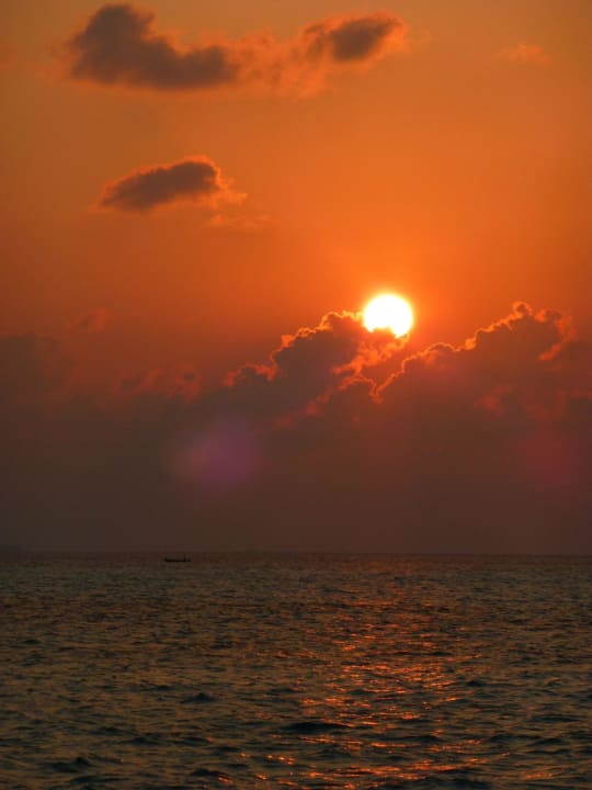 Sunset an der Island Bar LUX South Ari Atoll